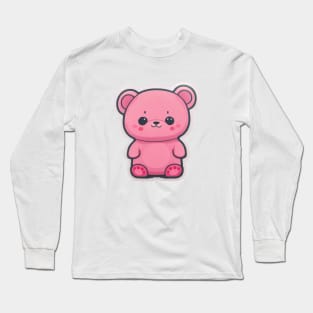 Cute pink teddy bear Long Sleeve T-Shirt